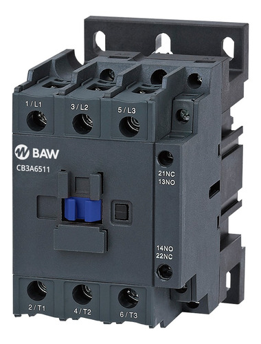 Imagen 2 de 5 de Contactor Tripolar Baw 30kw Ac3 65a 1na+1nc 24 Vca