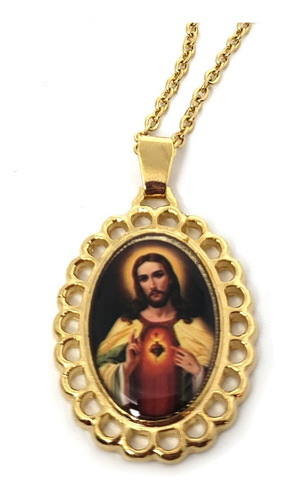Collar Medalla Sagrado Corazón De Jesús