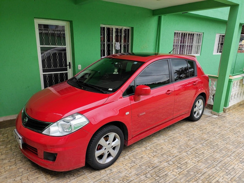 Nissan Tiida 1.8 Sl Vermelho Automático Flex Teto Solar