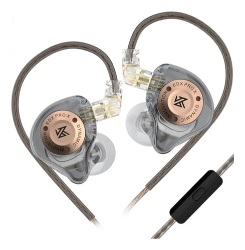 Auriculares In-ear Kz Edx Pro X Con Micrófono Gris