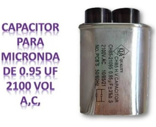 Capacitor Alto Voltaje Horno Microonda 0,95uf 2100volt A,c