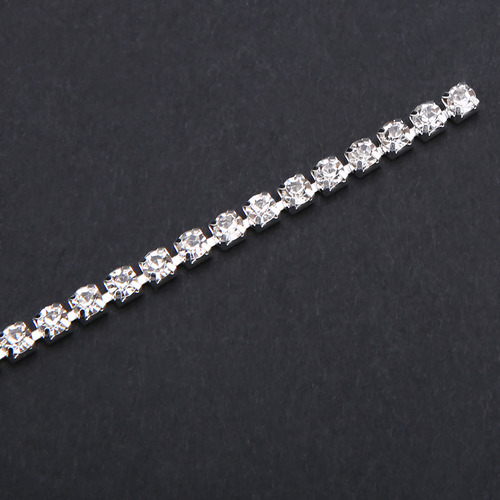 Cadena Ss16 Con Diamantes De Imitación De Cristal, 5 Yardas/