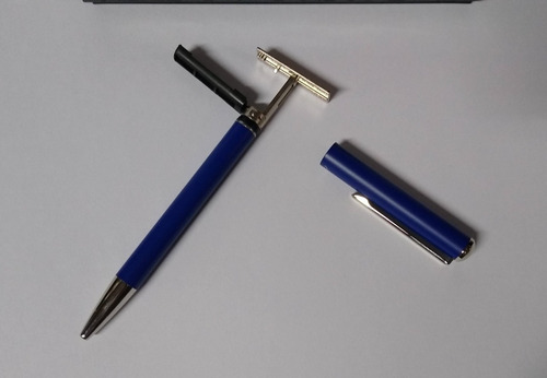 Bolígrafo Con Sello Heri Classic Made In Germany Tinta Azul Exterior Azul (3103)