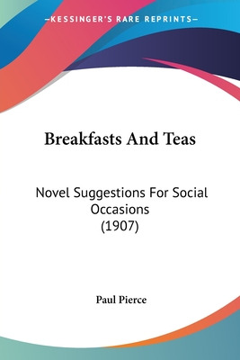 Libro Breakfasts And Teas: Novel Suggestions For Social O...