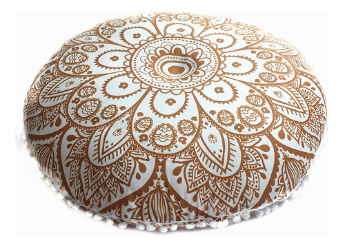 Almohadas De Suelo Indio Mandala Redondo Bohemio Cojines