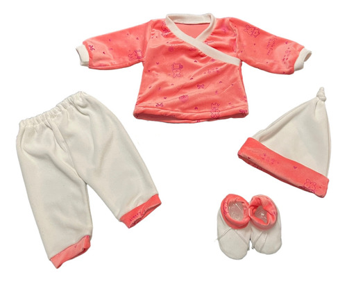 Set De 4 Piezas, Ropa Para Bebes (niña Y Unisex) En Plush