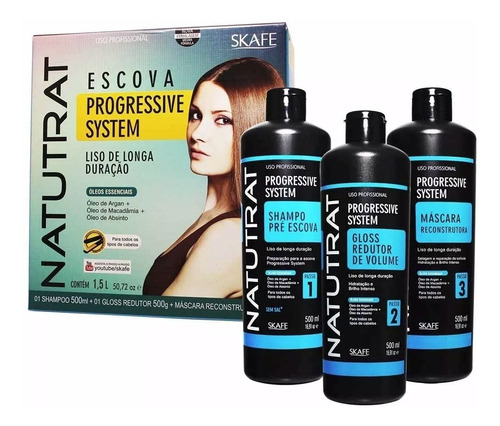 Kit Natutrat Escova Progressive System Skafe