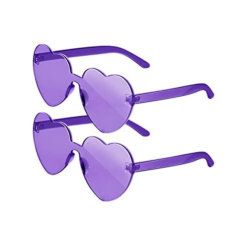 Gafas De Sol Forma De Corazón Mujeres, Montura Transpa...