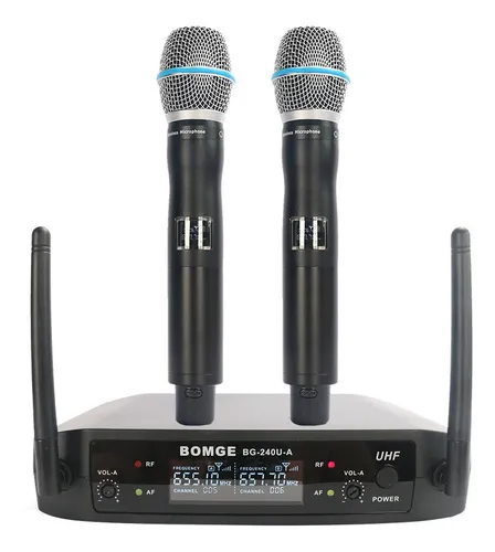 comprar Micrófonos Inalámbricos Bomge Uhf De 2 Canales 240u 2 Uds.