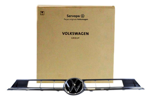 Grade Dianteira Com Friso Cromado Polo Virtus Original Vw