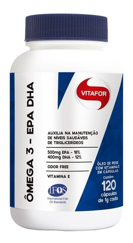Pote Omega 3 Epa Dha 1000mg - Vitafor 120 Cápsulas