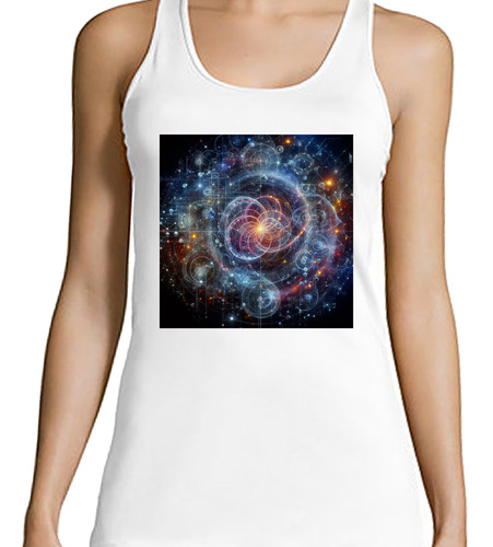 Musculosa Mujer Atomos Cosmos Universo Espacio Estrella
