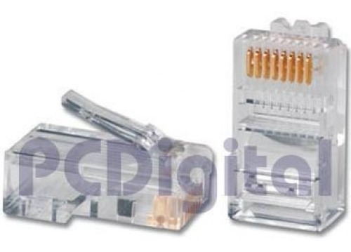 Kit De 100 Conectores Plug Rj45 Categoria 5 Para Cable Utp
