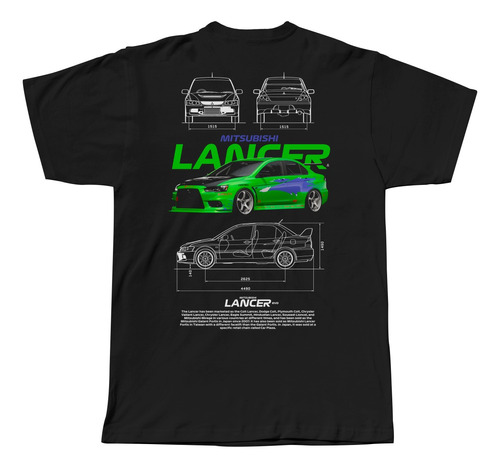 Playera Mitsubishi Lancer Evo 100% Algodon Impresion Dtg