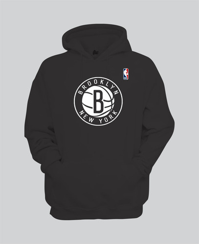 Sudadera Basquetbol Brooklyn Nets Deporte Negro M