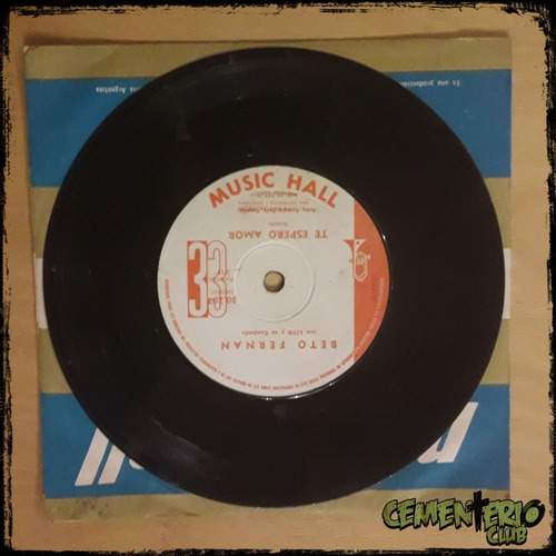 Beto Fernan - Te Espero Amor - Miss Label - 7' Simple Vinilo