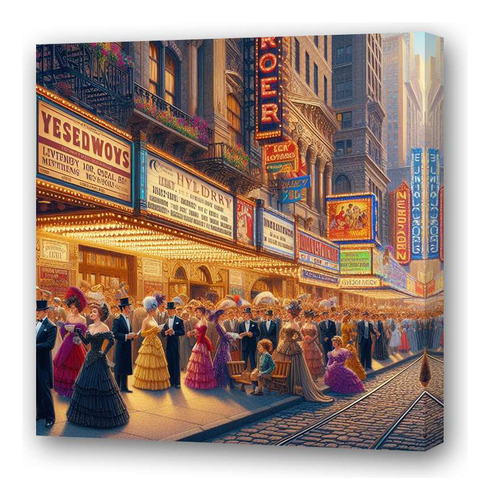 Cuadro 60x60cm Broadway Teatro Y Espectáculo New York M4