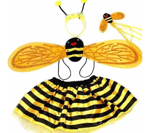 Disfraz Cosplay Abejita Abeja Niñas Pequeñas + Accesorios