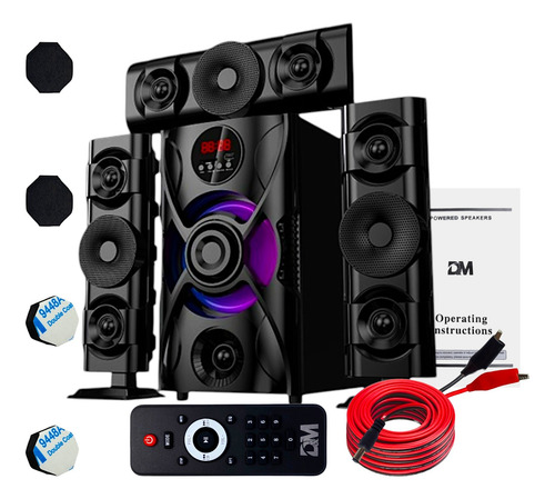 D&m Y8 Bocina Con X Bass Song 3.1 Estéreo Bluetooth, Control Negro