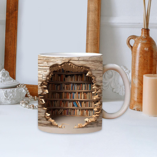 Taza De Café De Biblioteca, Taza De , Estante De Estilo B