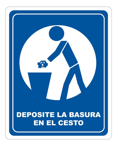 Señalamientos A Seguridad Protección Civil Calibre 40 Color Cesto Basura