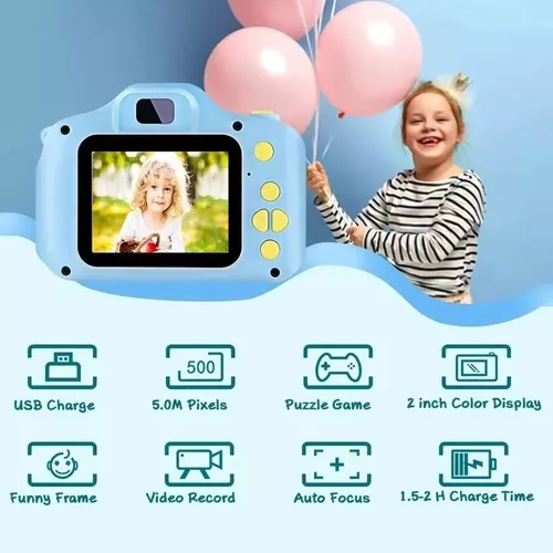 Nova câmera Hd para fotografia infantil e gravação de vídeo, frente e  traseira dual 4000w pixel hd câmera com jogos de quebra-cabeça