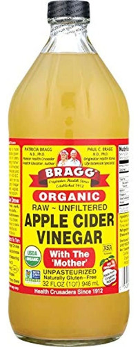 Bragg Vinagre De Sidra De Manzana Orgánica Con La Madre  Us