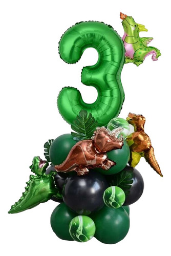 Kit De Globos De Dinosaurio Para Cumpleaños De Niños