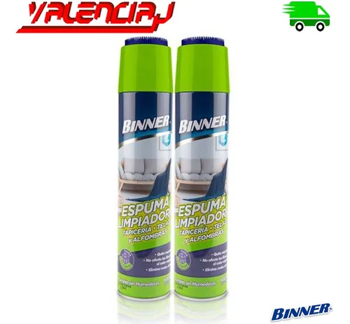 2 Binner Espuma Limpiadora Para Tapicería 600ml X 2