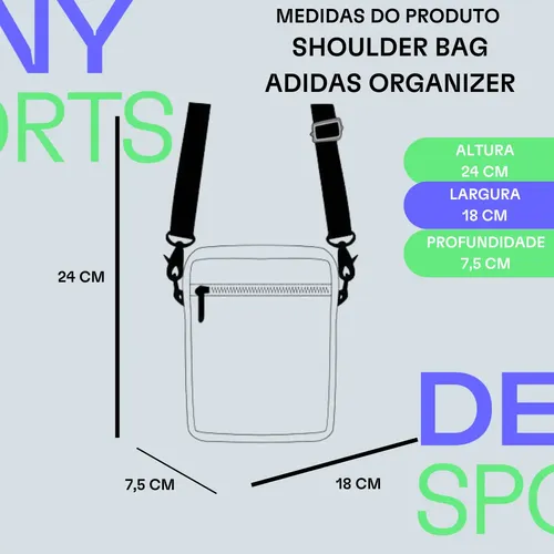 Bolsa Shoulder Bag adidas Unissex Organizer Linear Original