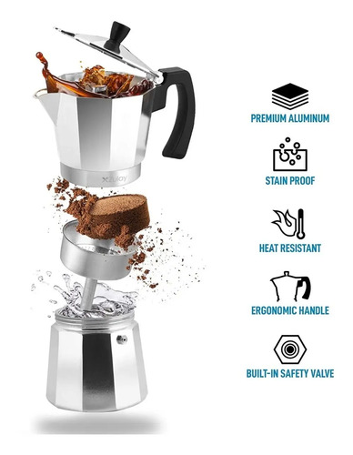 Cafetera Espresso Cafetera Italiana Cafetera Italiana 6 Taza | Cuotas sin  interés