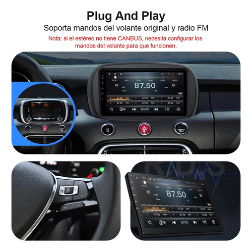 C-jc-jpara Estéreo Cámara 1+32gb Fiat 500x 2016-2022 Gps Wif