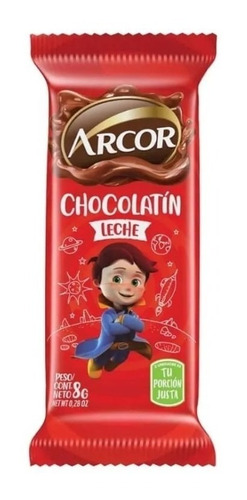 Chocolatines Arcor Leche 8g X 20u