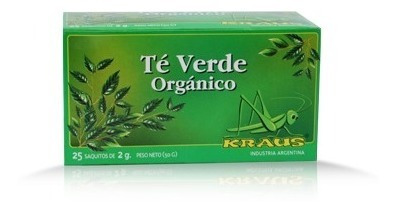 Té Verde Orgánico Kraus® Saq. 50g (25 X 2g). 36 Unidades