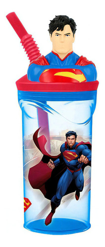 Vaso Sorbete Con Figura 3d En La Tapa Cresko Color Superman