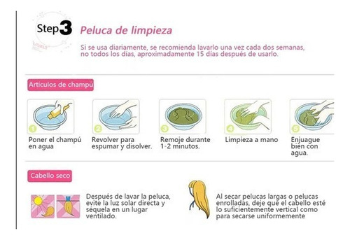 1 Peluca Larga Natural De Pelo Humano Degradado A1