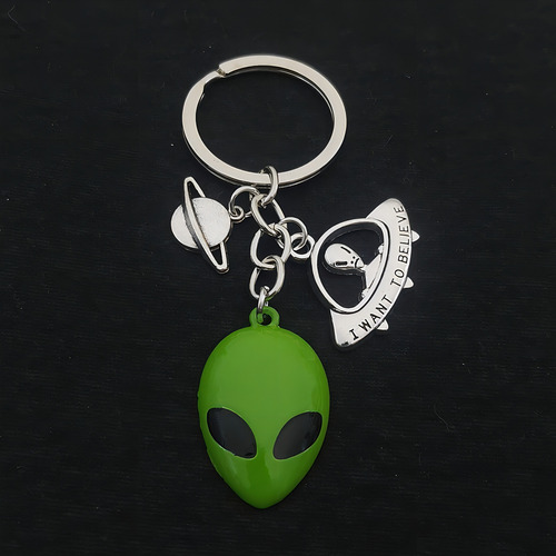 Chaveiro Vida Extraterrestre Marte Nave Espacial Verdinho Et