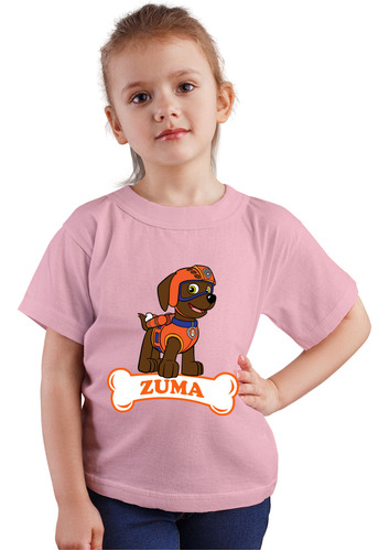 Polera Niños Paw Patrol Zuma Labrador Algodon Wiwi