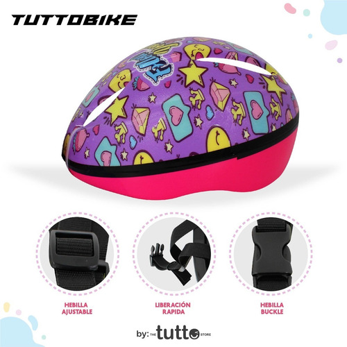 Combo Casco Rodilleras Infantil Glam Girl Follow Your Dreams