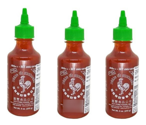 Molho Pimenta Tailandesa Sriracha Huy Fong 255g 3 Unidades