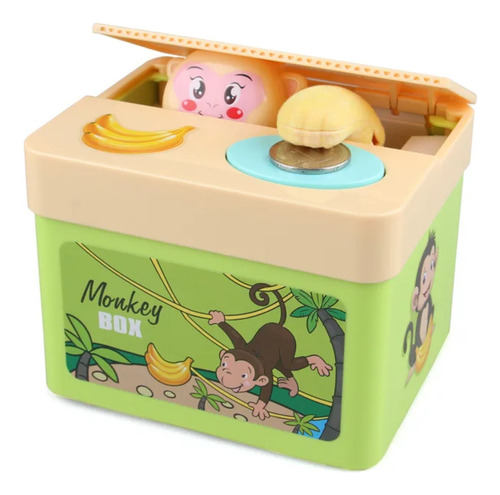 Alcancia Con Diseño Monkey Box Roba Moneda