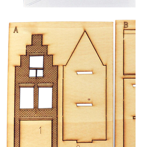 1/87 Conjunto De Modelo De Construção Casa Arquitetura