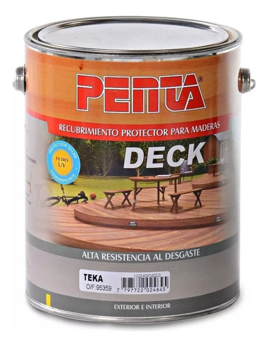 Protector Madera Para Exterior Penta Deck Teka X 4l