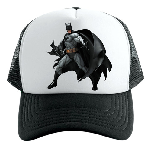 Gorra Tipo Trucker Negra Batman Heroes