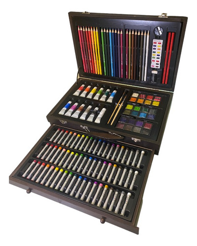 Set De Colores,oleo,crayones,acuarela 132 Piezas. Platinum