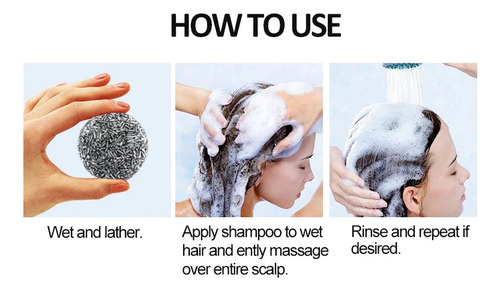 Jabón De Carbón De Bambú Orgánico Regenerador De Cabello Neg