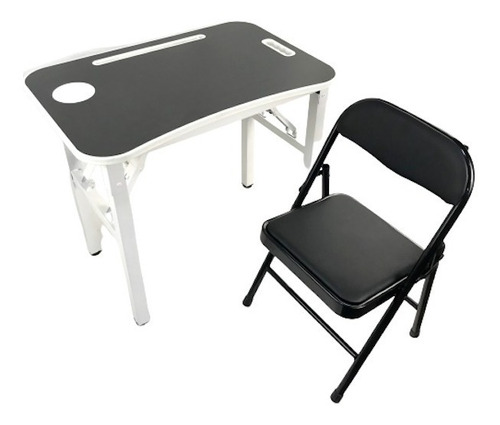 Mesa Y Silla Estudio Infantil Ajustable Plegable Negro 132