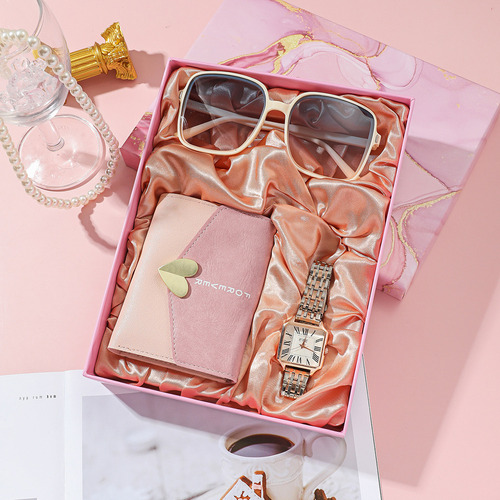 3pcs/set Prácticos Lotes De Regalo Gafas De Sol Monedero