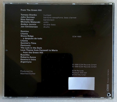 Cd Tomasz Stanko From The Green Hill Import. Alemanha Usado (Usado)