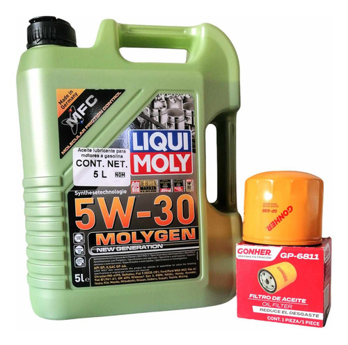 Kit Cambio Aceite Kia Forte 2.0l 4l (10-22) Liqui Moly 5w-30